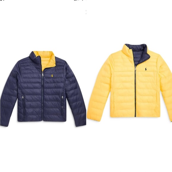 Polo Ralph Lauren Other - Polo Ralph Lauren Kids Unisex P- Layer2  Puffer Jacket Reversible yellow /navy 7